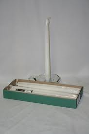 CANDLES 10" TAPER WHITE 12/BOX 